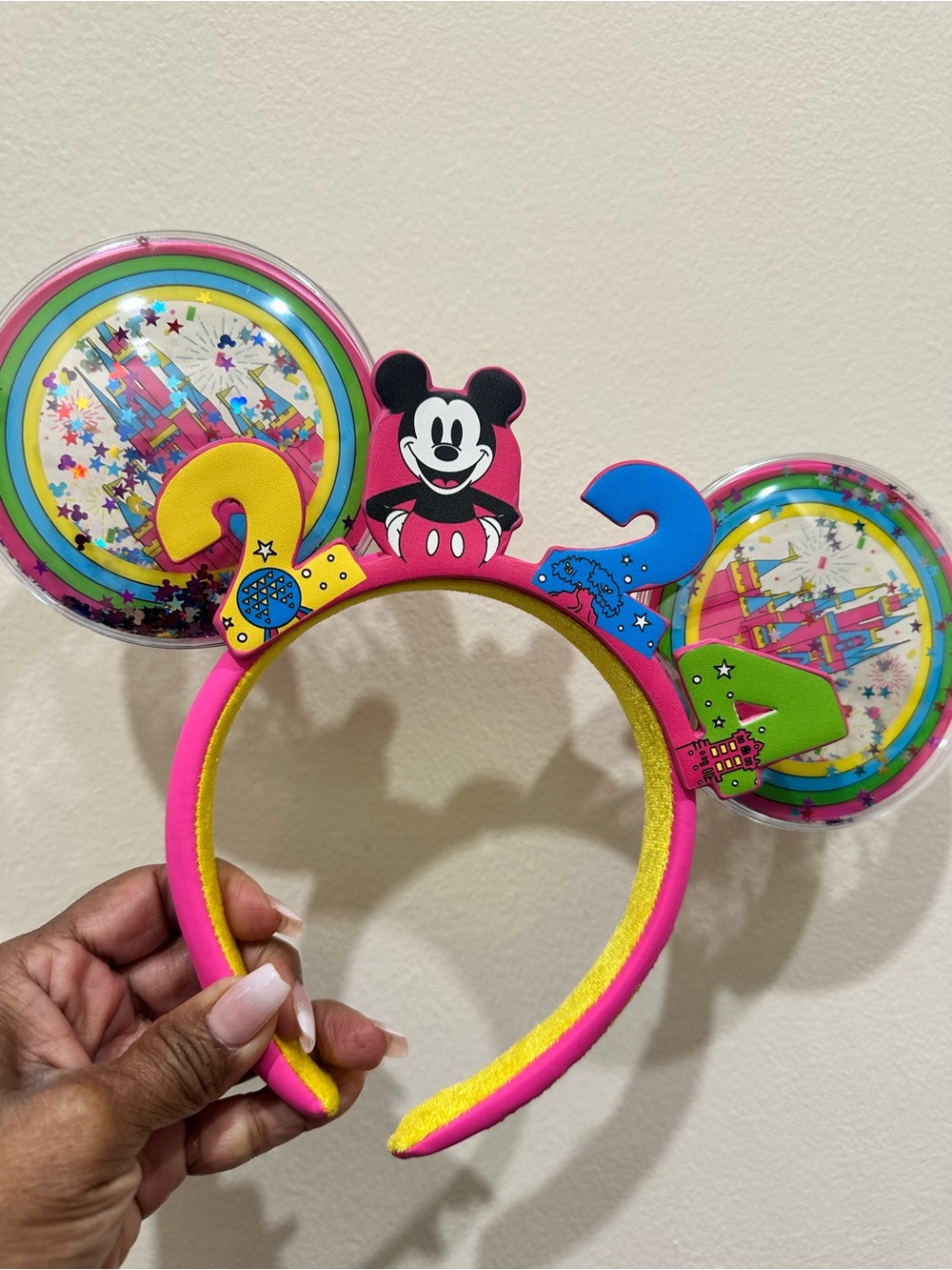 Disney Mickey Mouse Pink and Yellow Park Ears